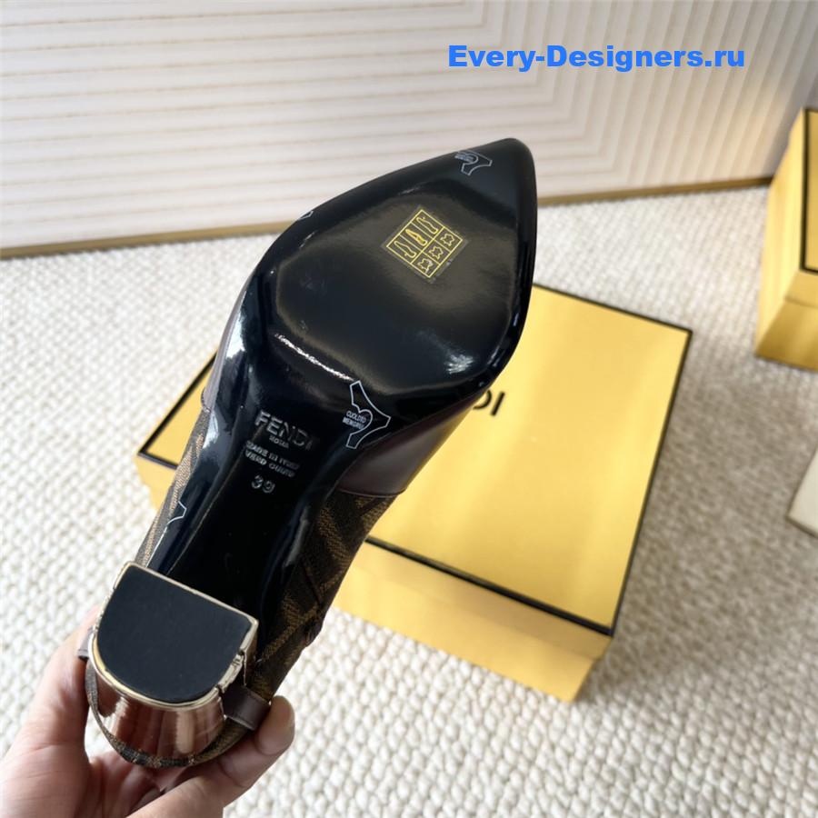 F**di delfina brown ankle boots