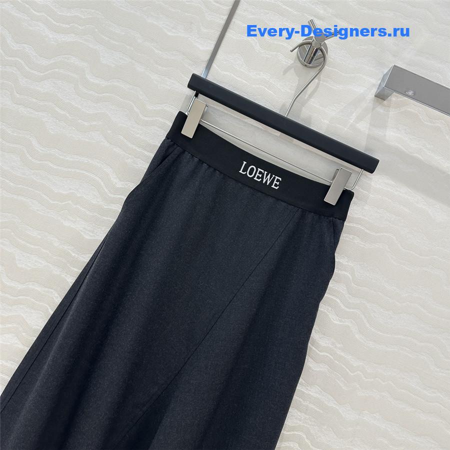 L0ew* relaxed wool midi skirt