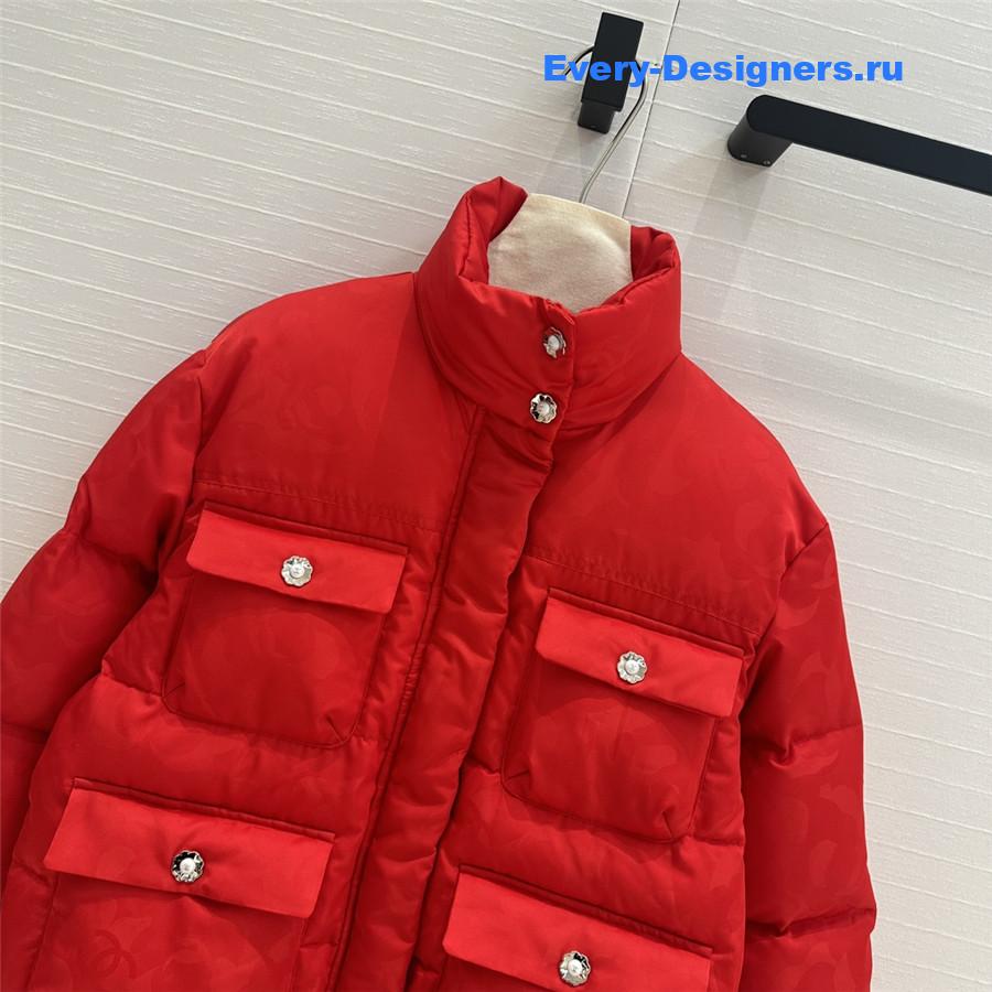 Ch**el stand collar down jacket