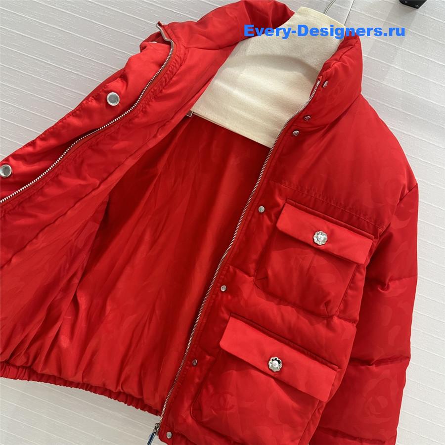 Ch**el stand collar down jacket