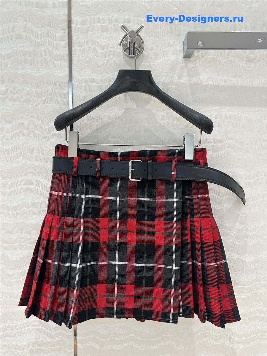 D10r belted pleated skirt
