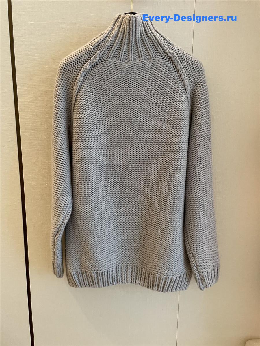 Ch**el wool zip-up sweater