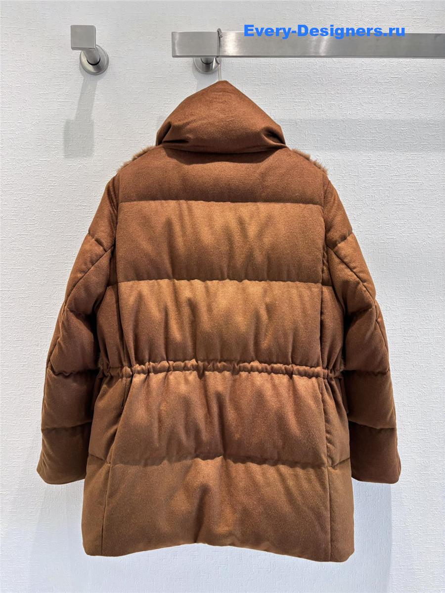 L0r0 P1ana mink stand collar down jacket