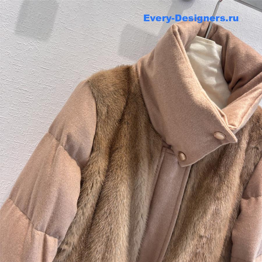 L0r0 P1ana mink stand collar down jacket