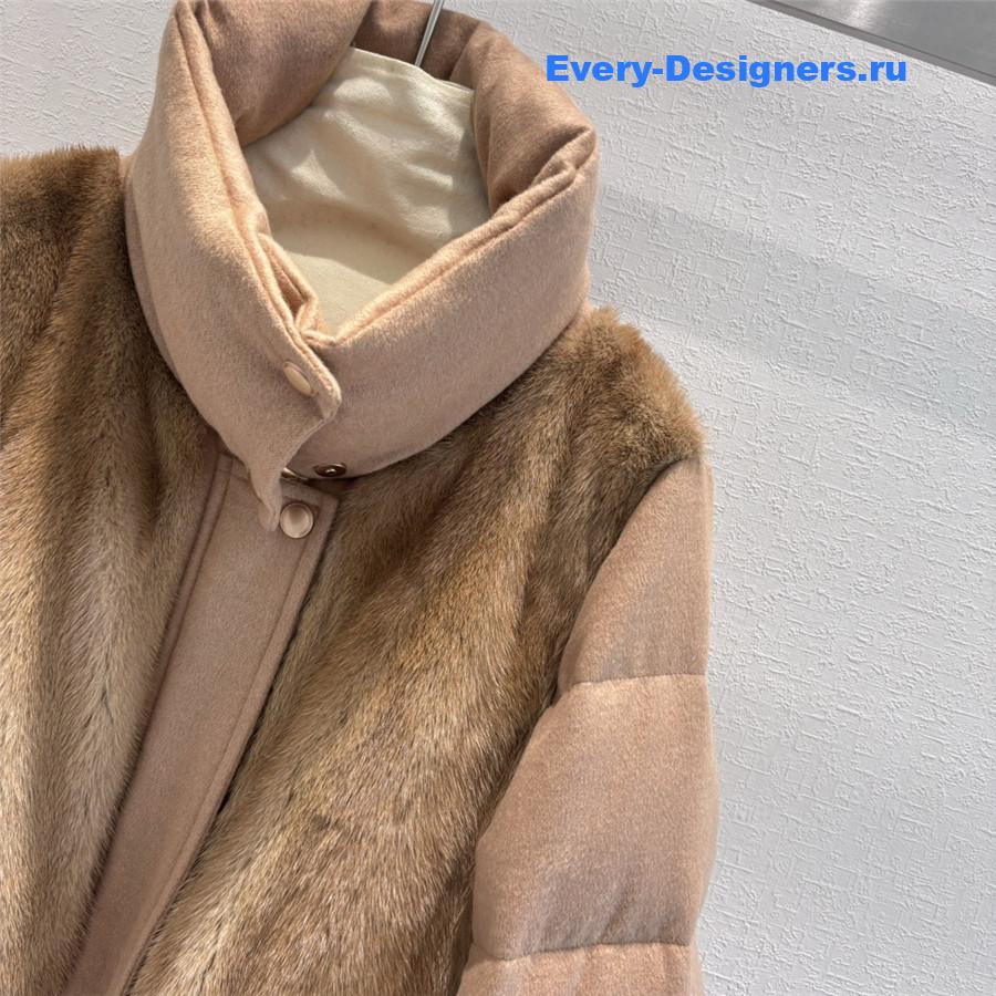 L0r0 P1ana mink stand collar down jacket