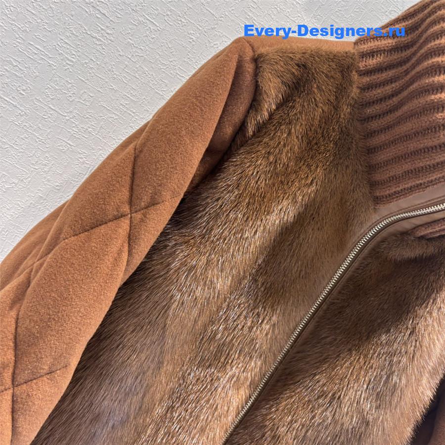 L0r0 P1ana mink stand collar down jacket