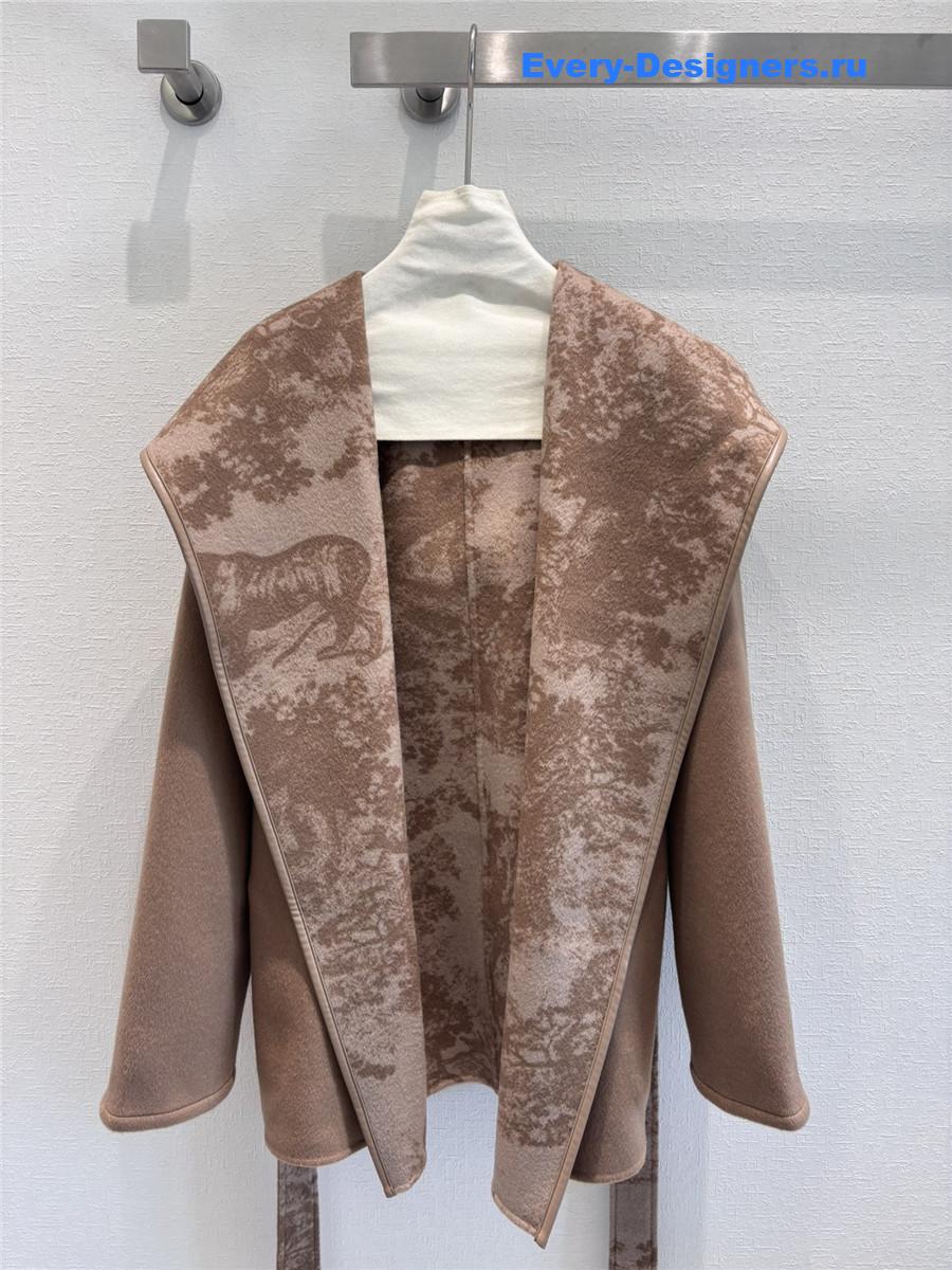 D10r hooded short wool coat