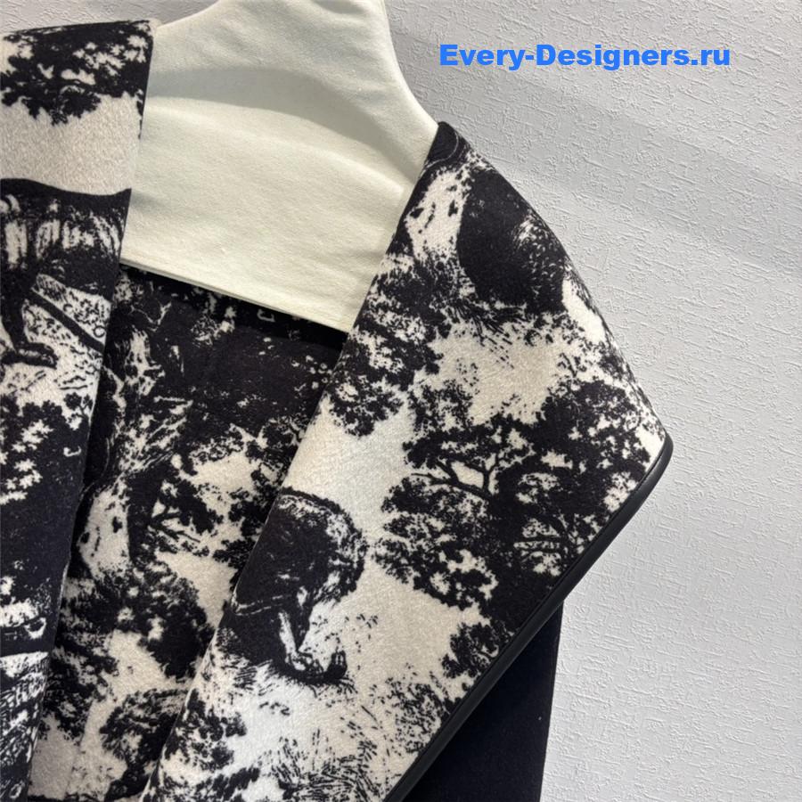 D10r hooded short wool coat