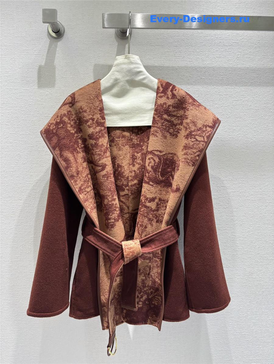 D10r hooded short wool coat