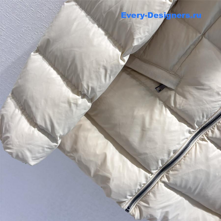 Moncler hooded fox fur down jacket