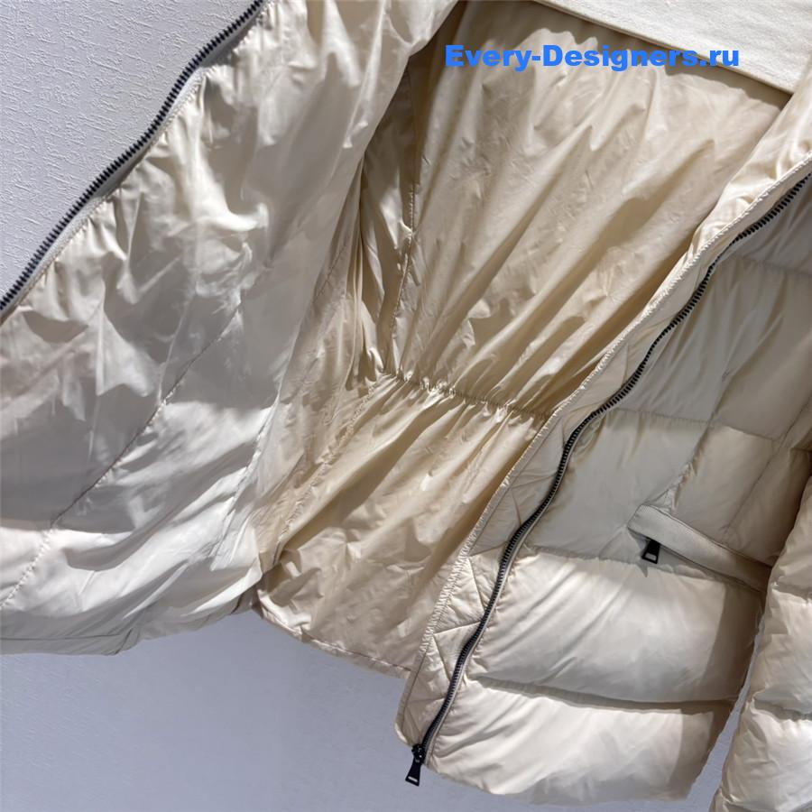 Moncler hooded fox fur down jacket