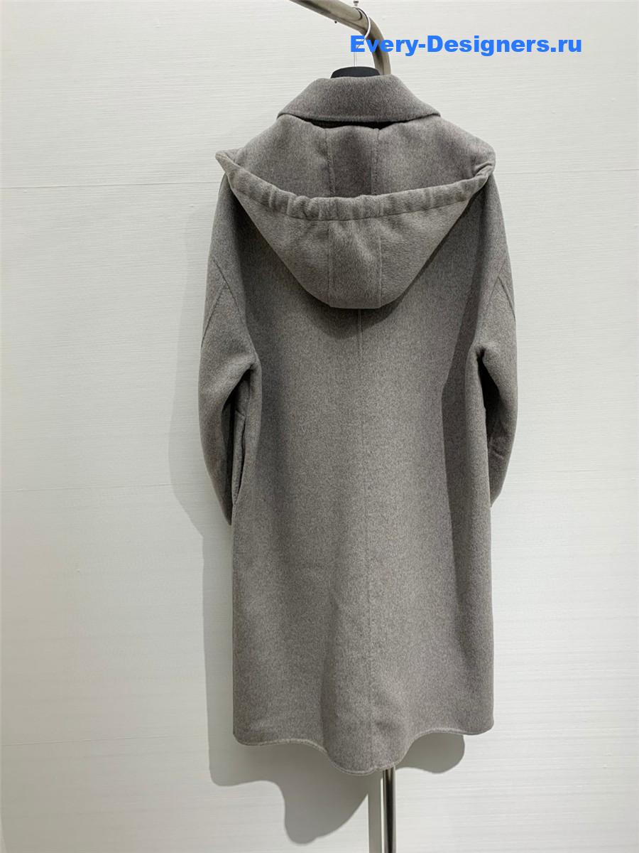 Jil sander hooded cashmere coat