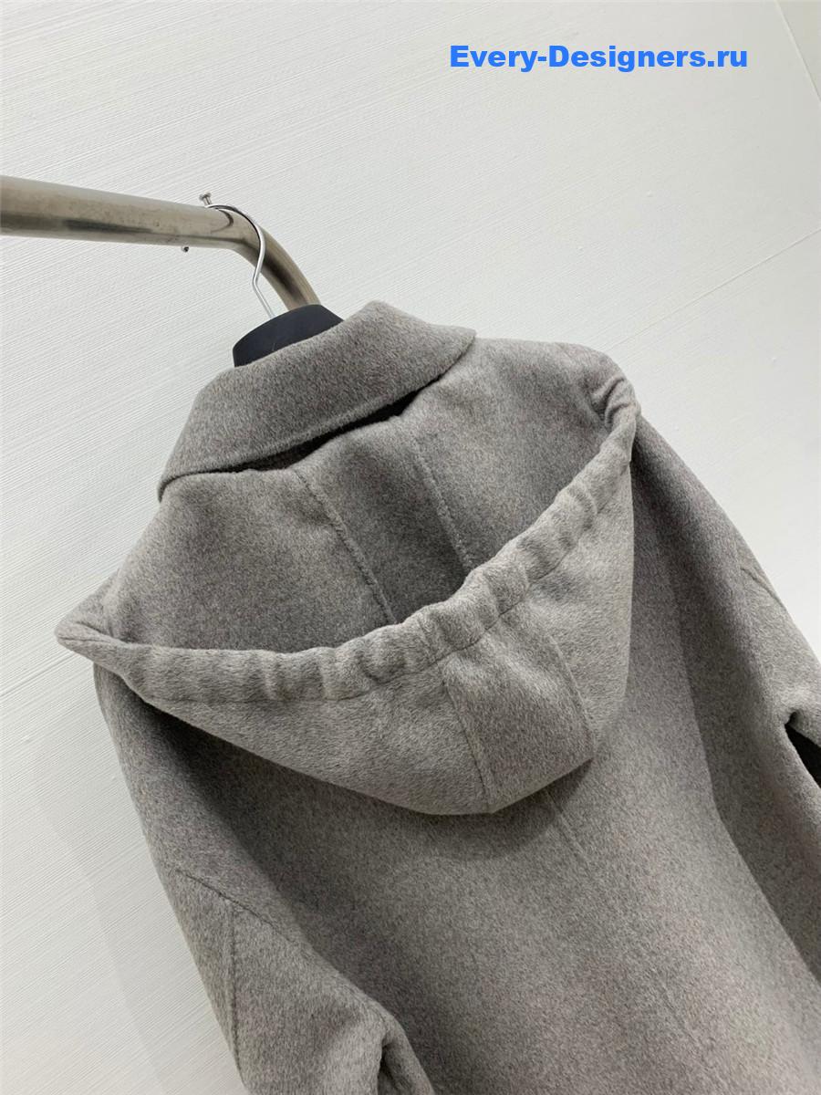 Jil sander hooded cashmere coat