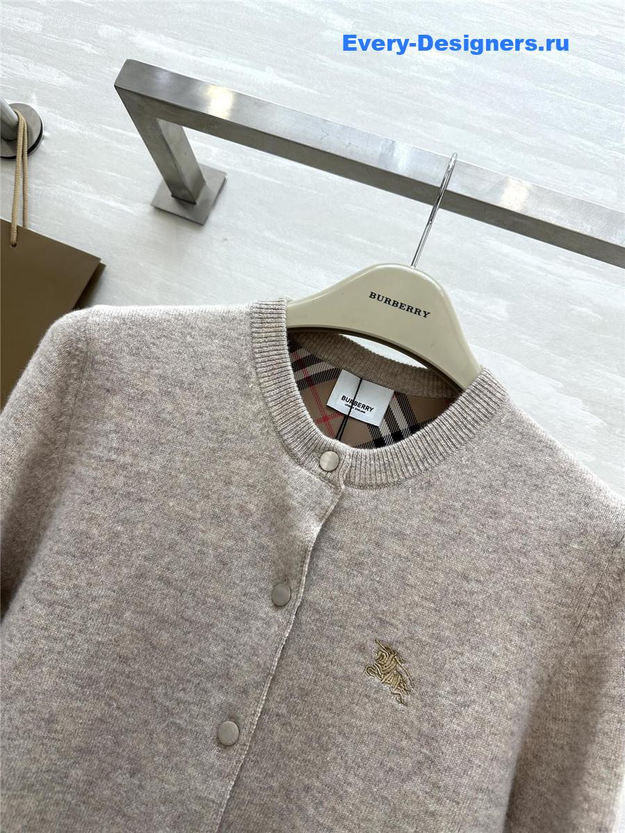 Bv*b*rry check wool knit cardigan beige