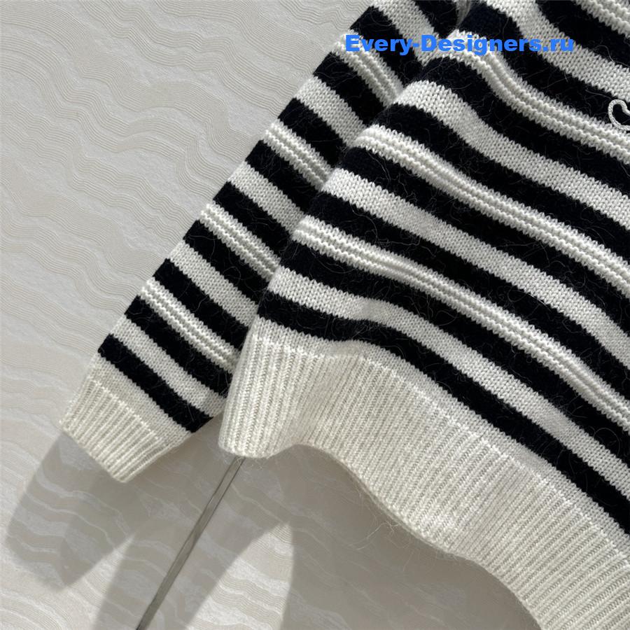 Ce1i*e logo striped cashmere sweater