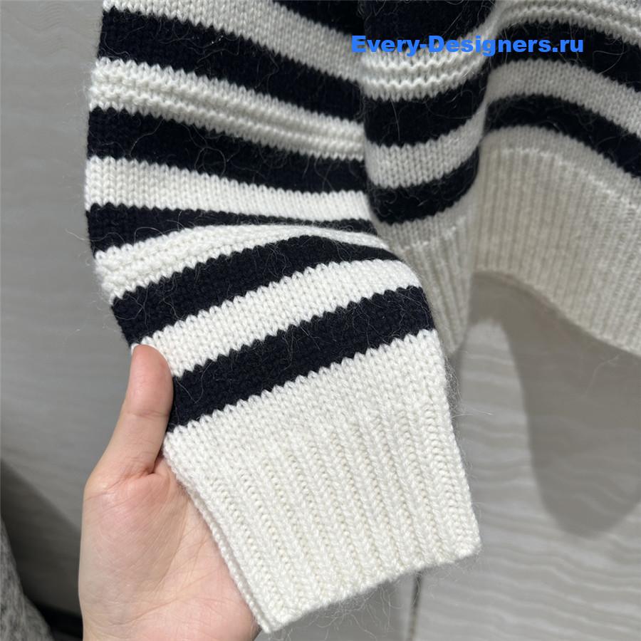 Ce1i*e logo striped cashmere sweater
