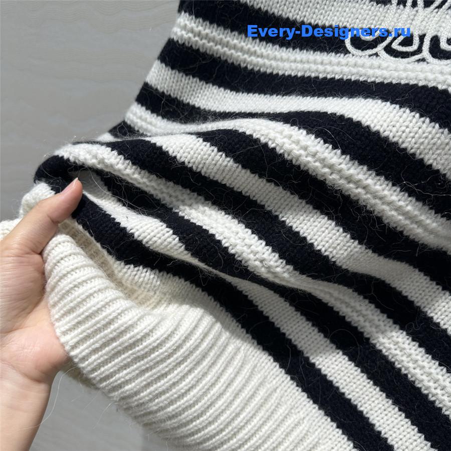 Ce1i*e logo striped cashmere sweater