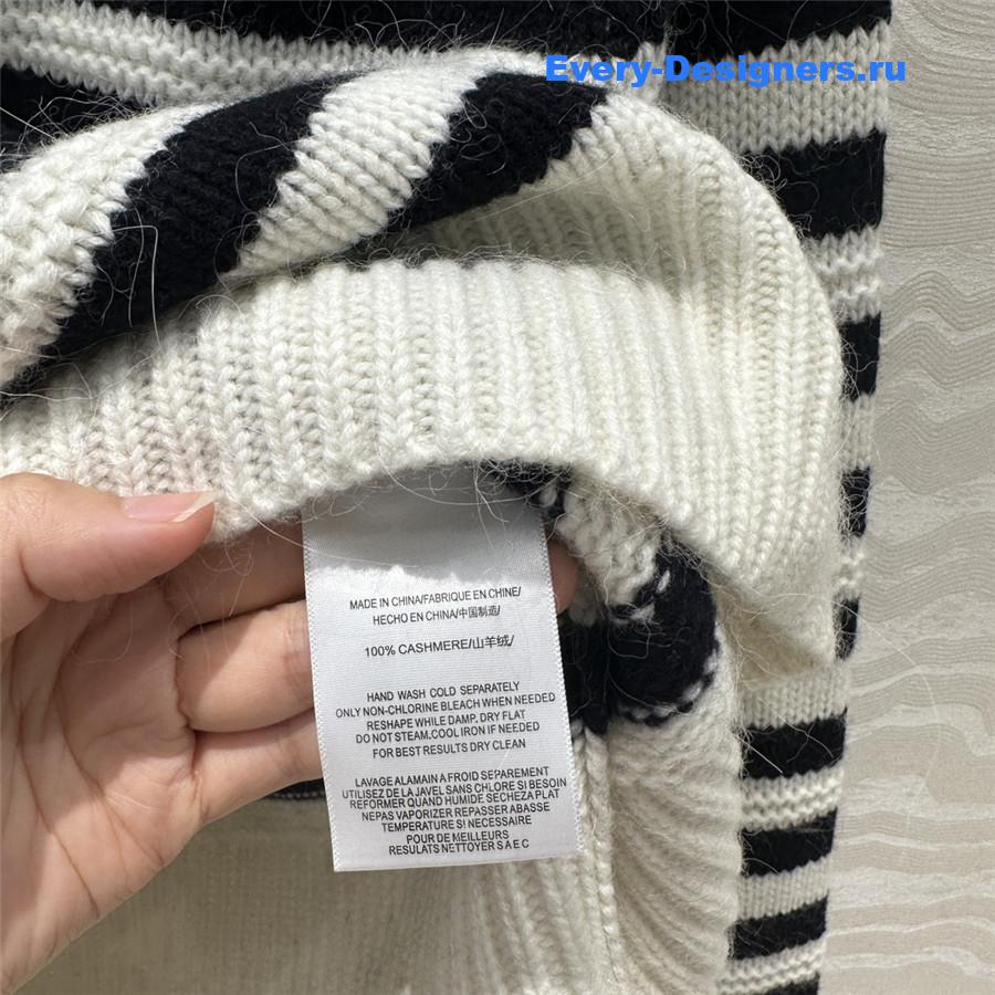 Ce1i*e logo striped cashmere sweater