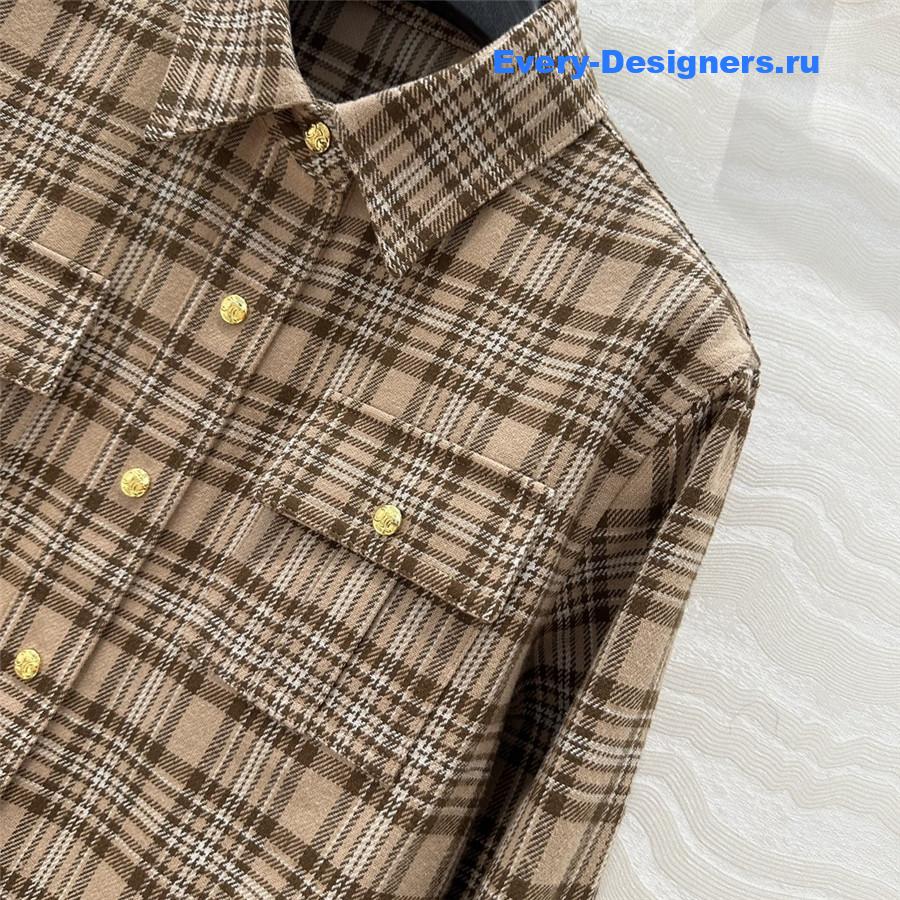 Ce1i*e checked wool shirt