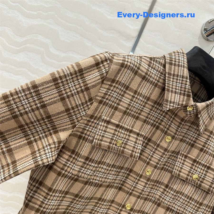 Ce1i*e checked wool shirt