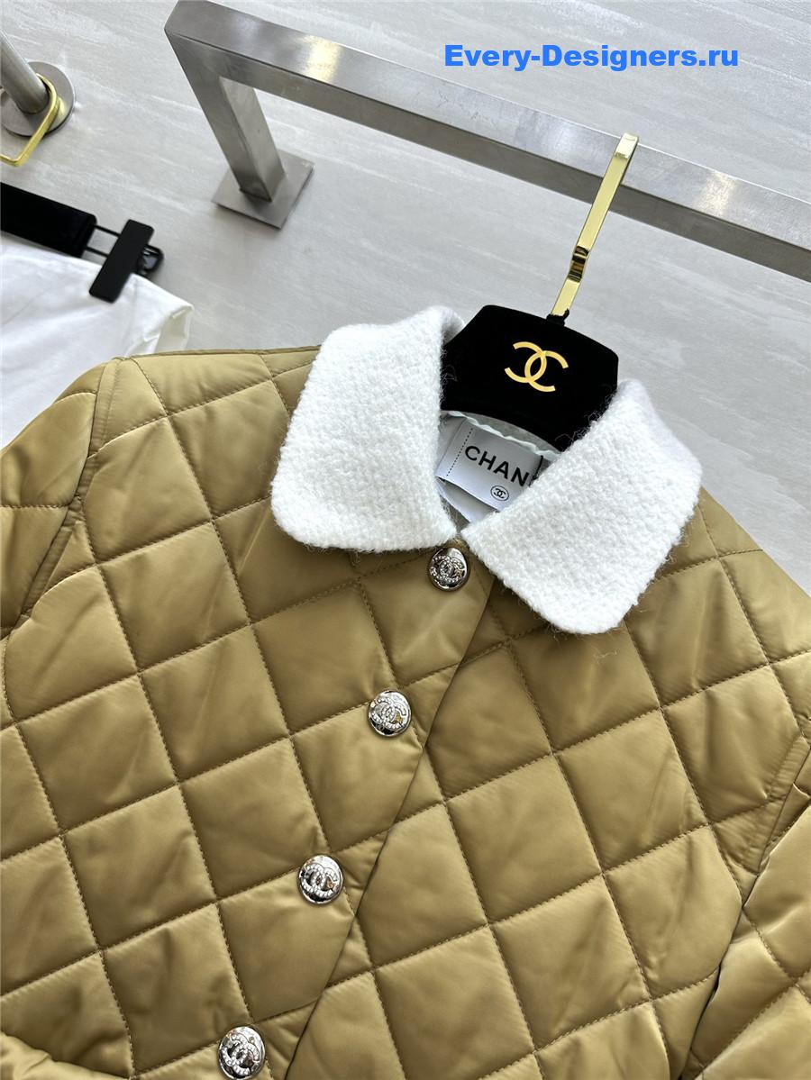 ch**el lapel D1am0nd quilted jacket