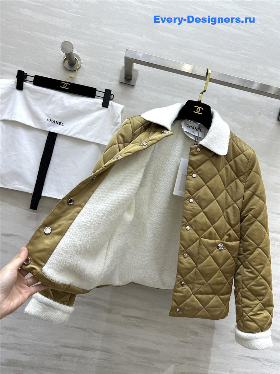 ch**el lapel D1am0nd quilted jacket