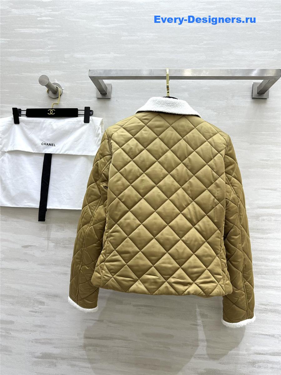 ch**el lapel D1am0nd quilted jacket