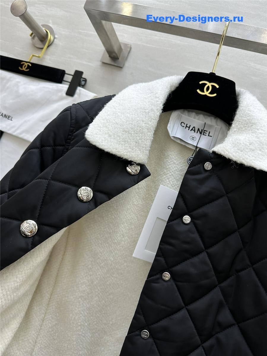 ch**el lapel D1am0nd quilted jacket