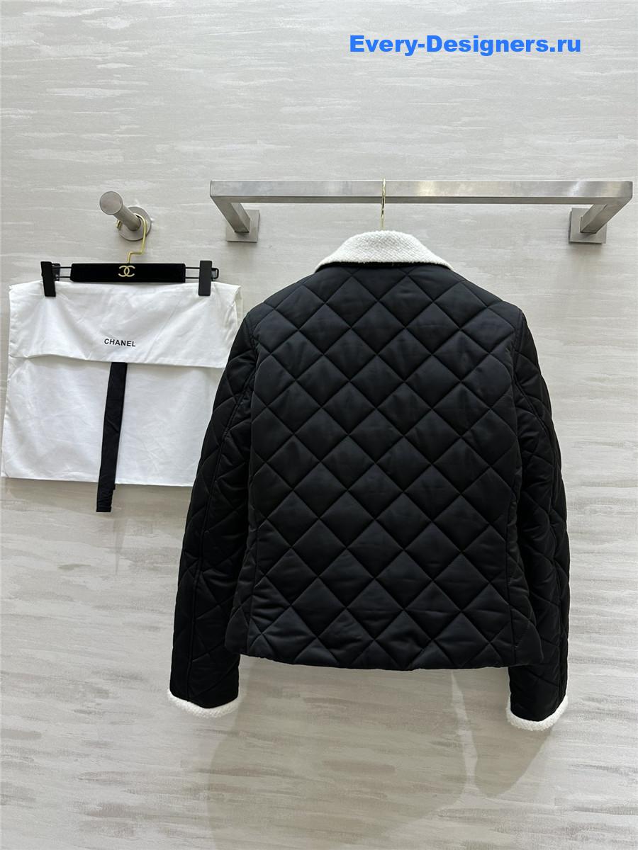 ch**el lapel D1am0nd quilted jacket