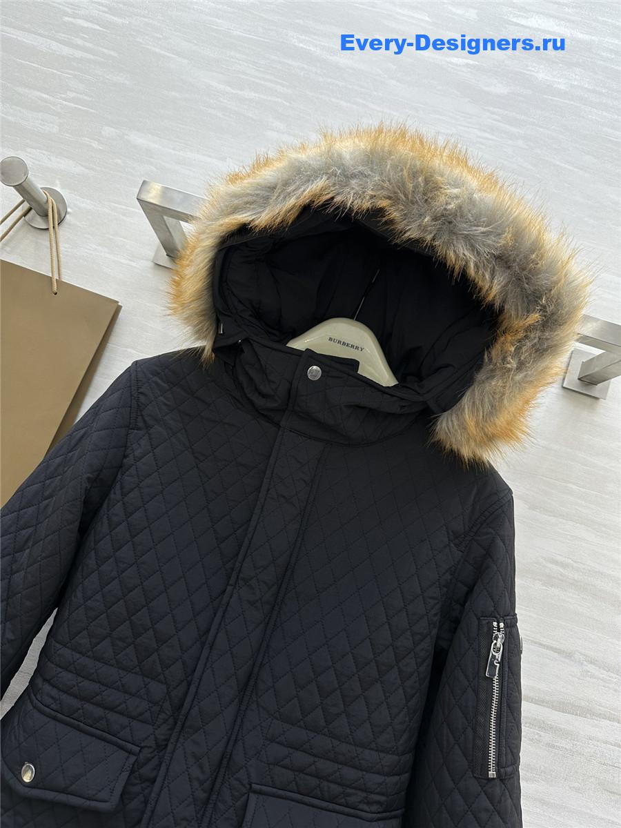 bv*b*rry D1am0nd quilted hooded jacket