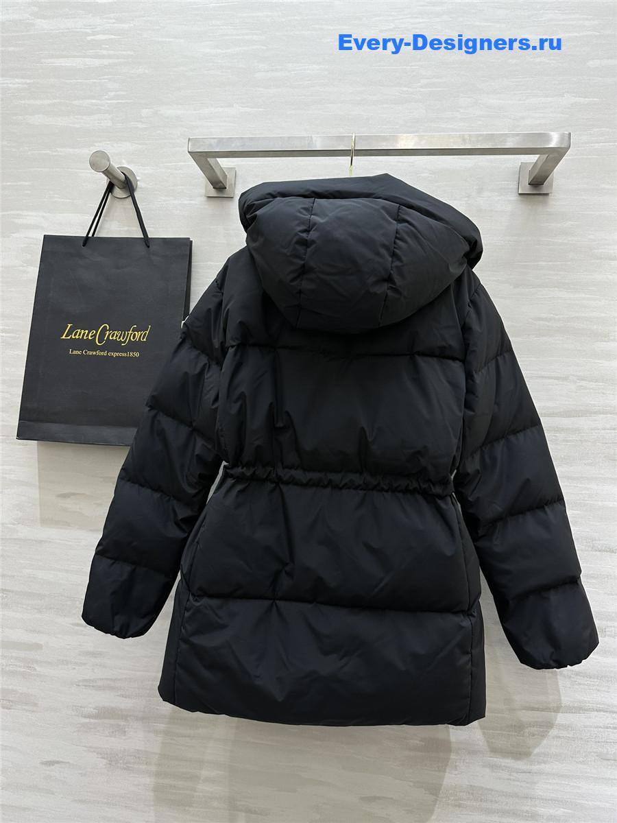 Moncler drawstring waist down jacket