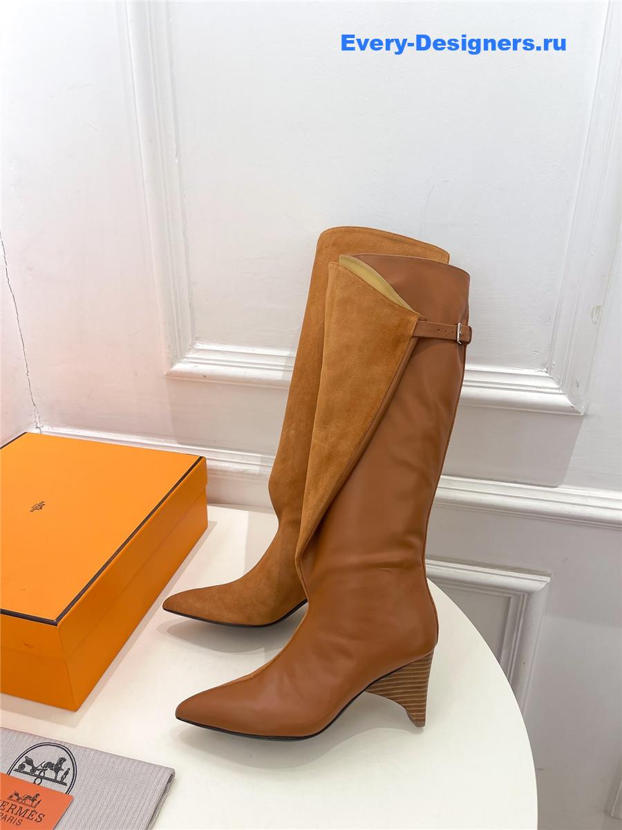 H**me5 brown suede hanae 85 long boots