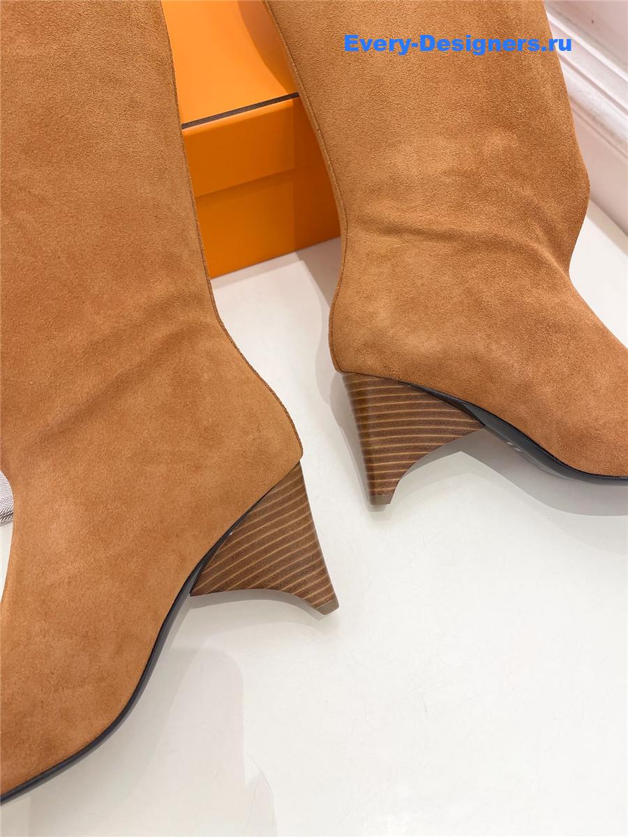 H**me5 brown suede hanae 85 long boots