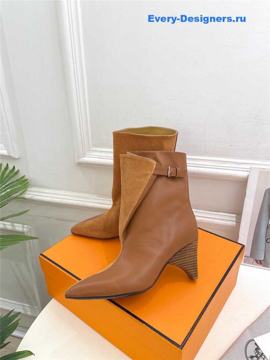 H**me5 brown suede hanae 85 ankle boots