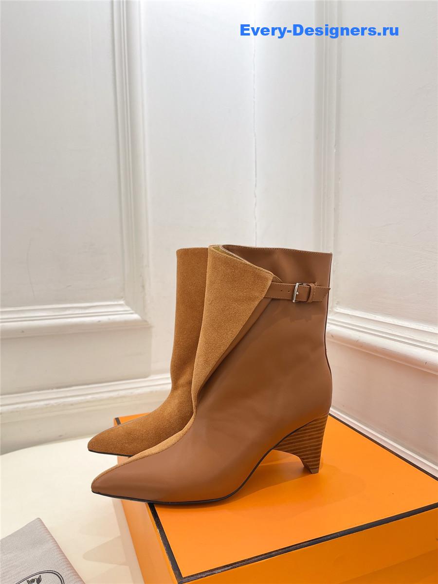 H**me5 brown suede hanae 85 ankle boots