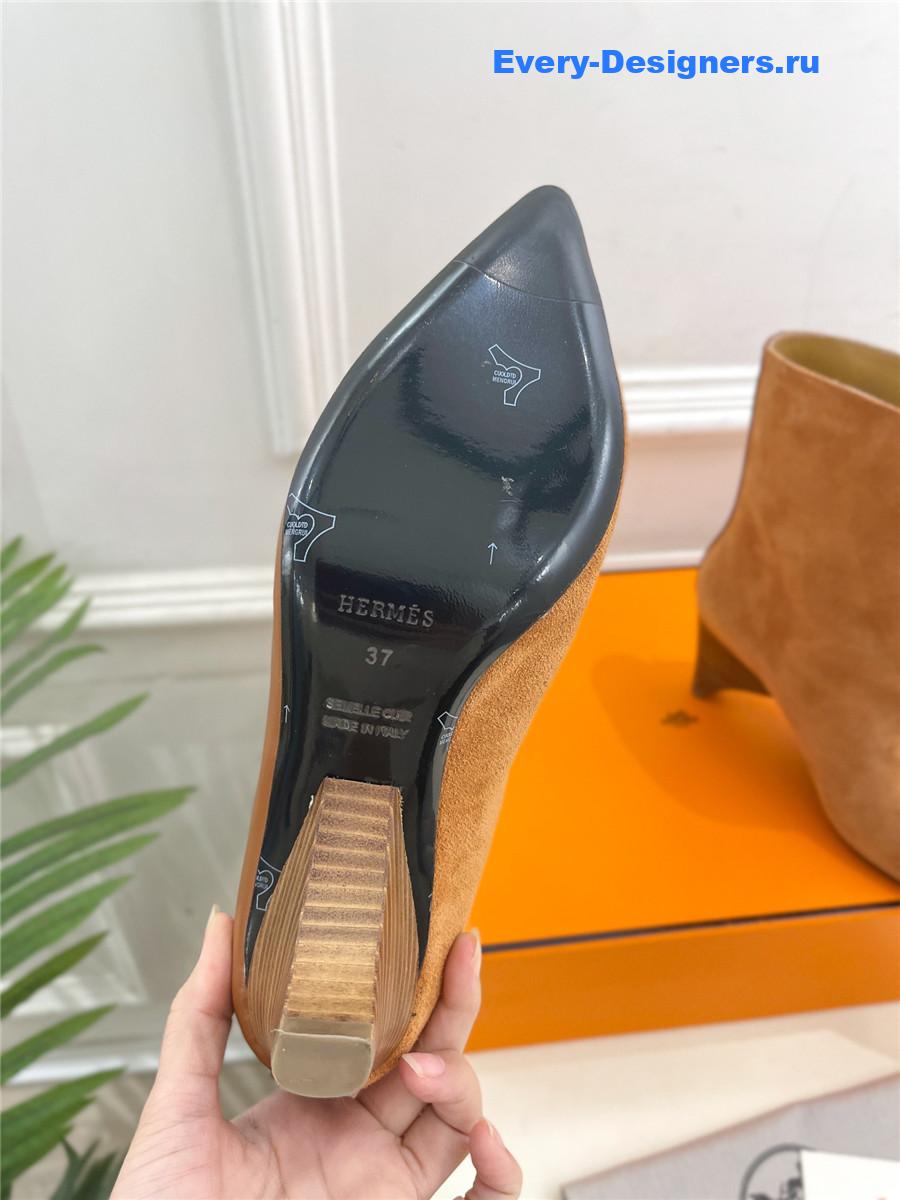 H**me5 brown suede hanae 85 ankle boots