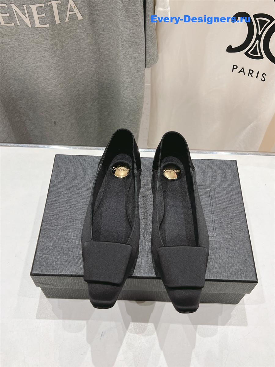 Y51 poppy satin crepe ballerinas