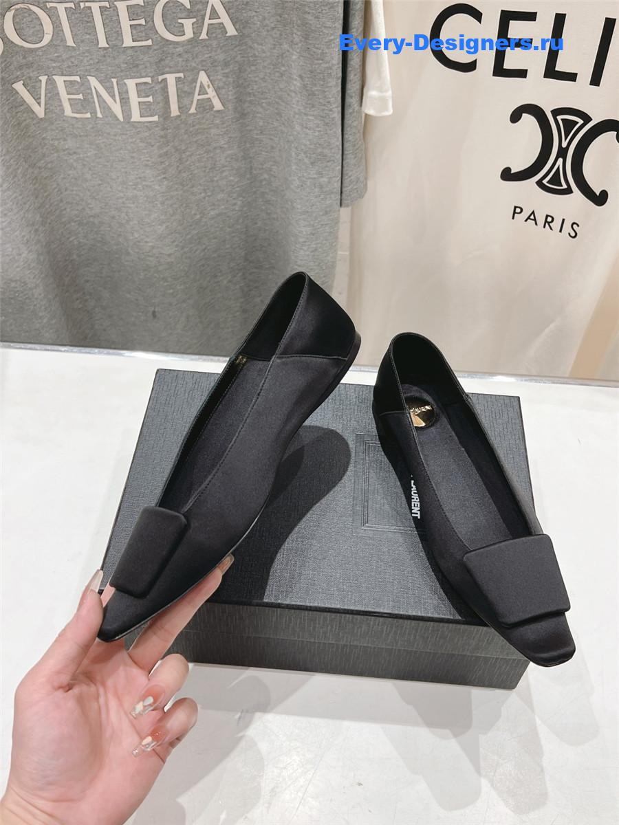 Y51 poppy satin crepe ballerinas