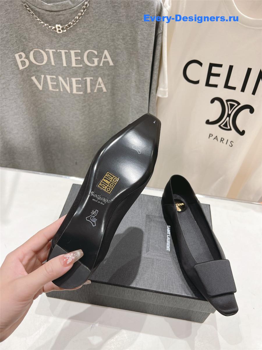 Y51 poppy satin crepe ballerinas