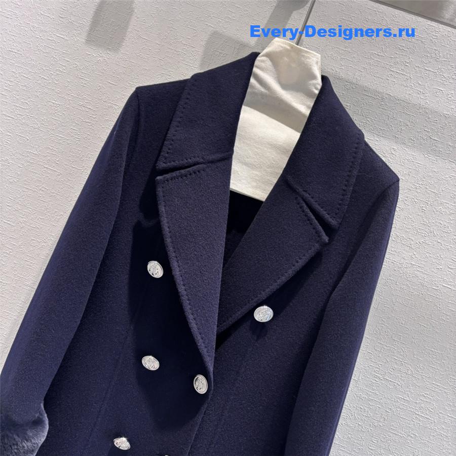 D10r double-breasted cashmere coat