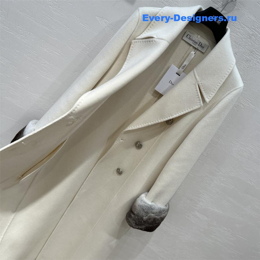 D10r double-breasted cashmere coat