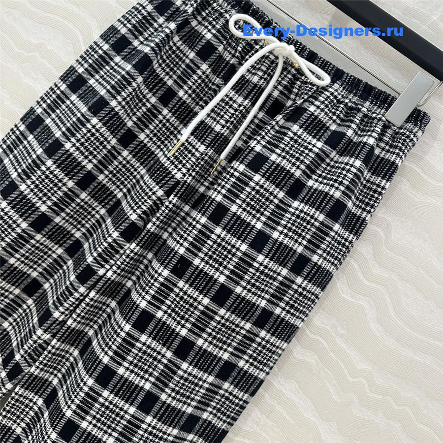 Ce1i*e wool checked straight-leg pants