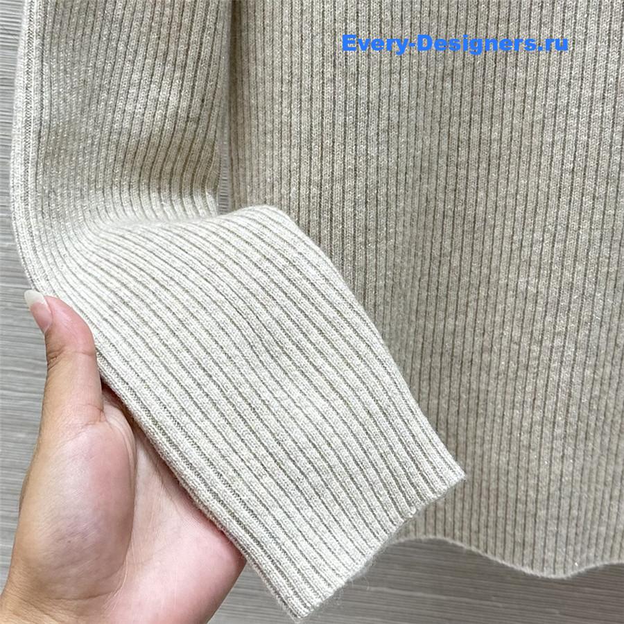 BC Half-Zip Hooded Cashmere Sweater off-white