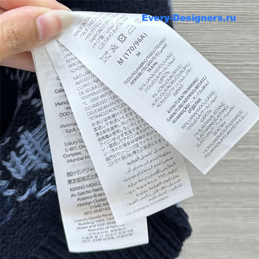 Gvc*1 gg jacquard sweater in navy