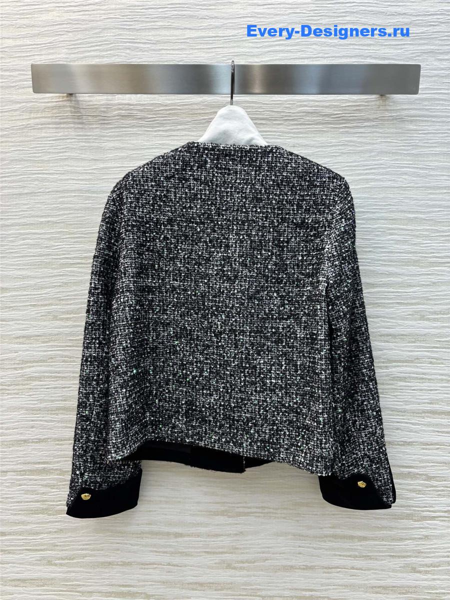 Ce1i*e crew neck cropped coat