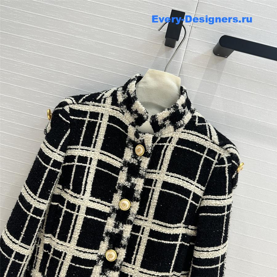 Va1e*ntin0 tweed stand collar jacket