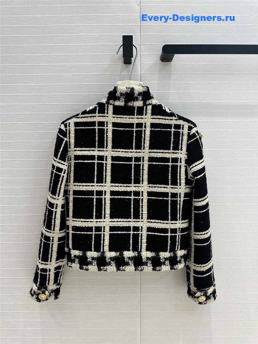 Va1e*ntin0 tweed stand collar jacket