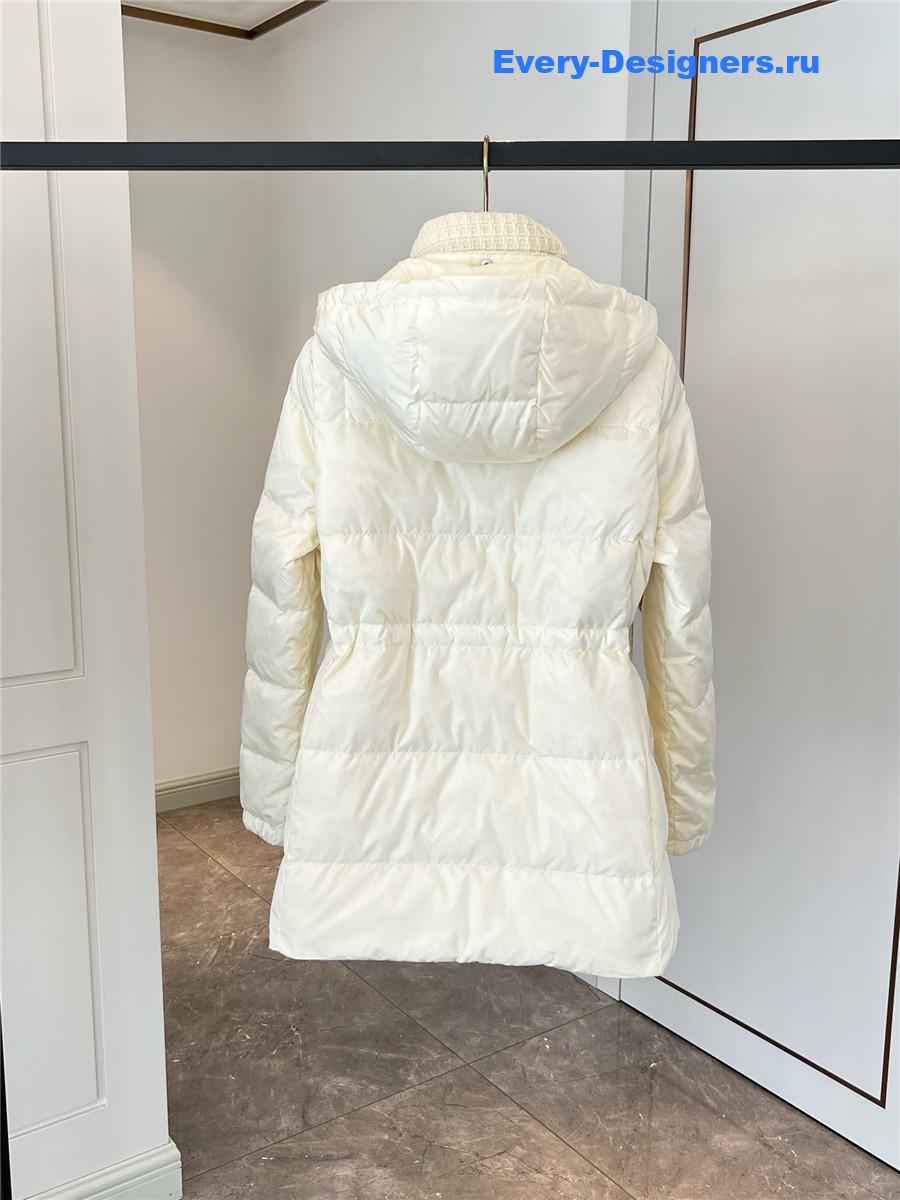 Moncler knitted patchwork down jacket