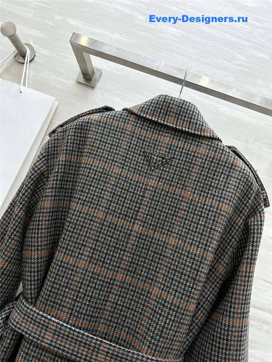 Pra*a wool long trench coat