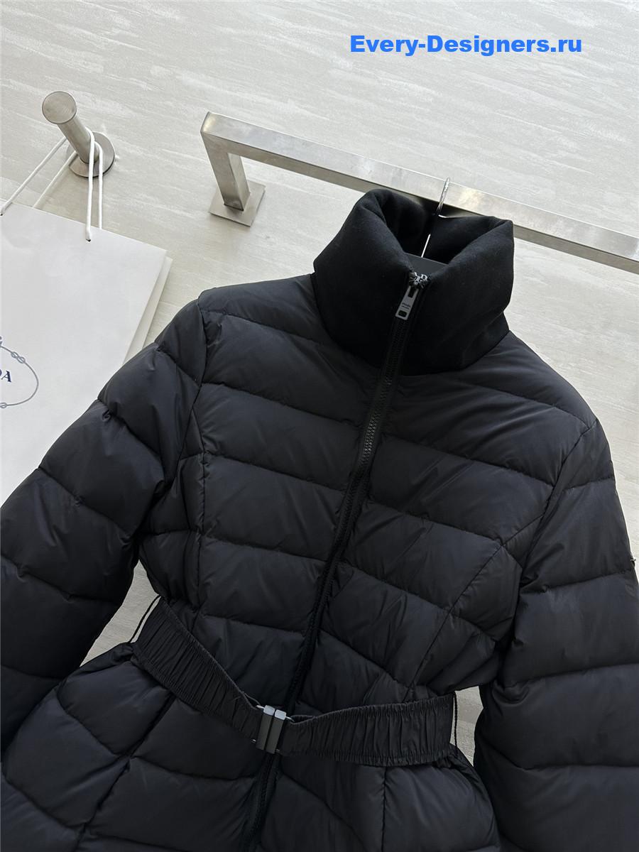 Pra*a waist lapel down jacket